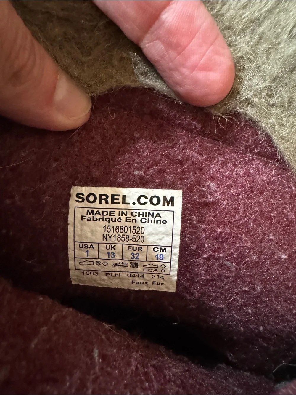 Sorel Joan Of Arc Boot Suede Waterproof Winter Faux Fur Purple Winter Size 1